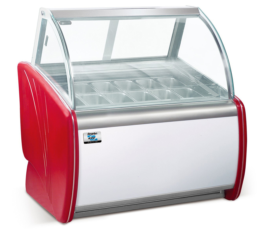 Arsenbo Scoop Ice Cream Display Freezer Freestanding Multiscene